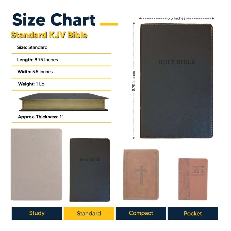 FLE STD KJV SML BLK 008 SizeChart 536962