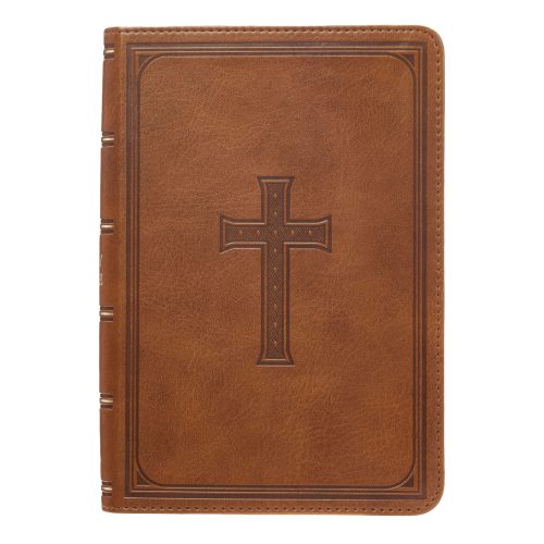 KJV SaddleTanFauxLeather Artboard1 YOURTEXTGOESHERE Blank