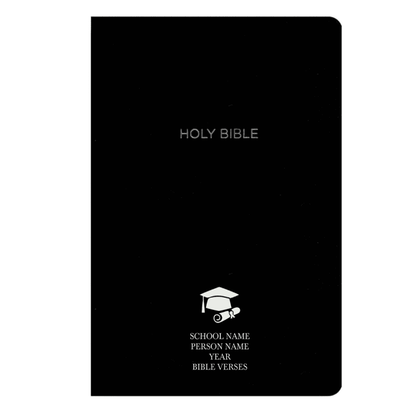 personalized black nkjv graduation design bible shepherds shelf 677275