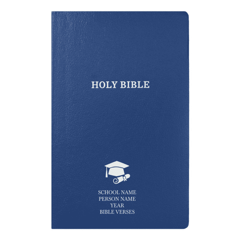 personalized blue custom kjv graduation design bible shepherds shelf 652462