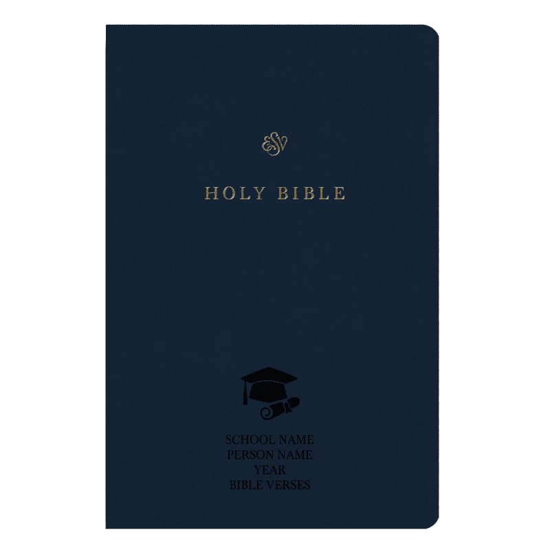 personalized blue esv bible graduation design english version shepherds shelf 298532