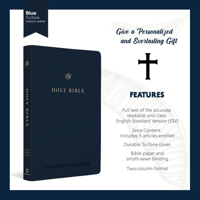 personalized blue esv bible graduation design english version shepherds shelf 513679