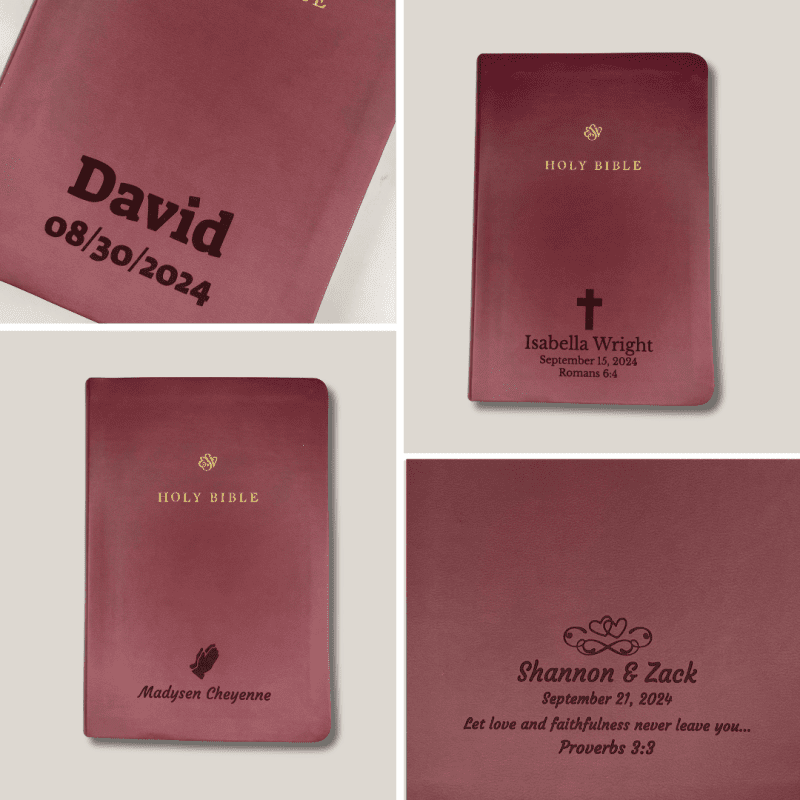 personalized burgundy esv bible shepherds shelf 569762