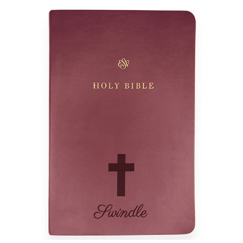 personalized burgundy esv bible shepherds shelf 759787