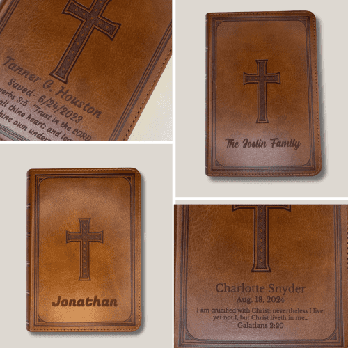 personalized custom brown bible kjv bible shepherds shelf 441660