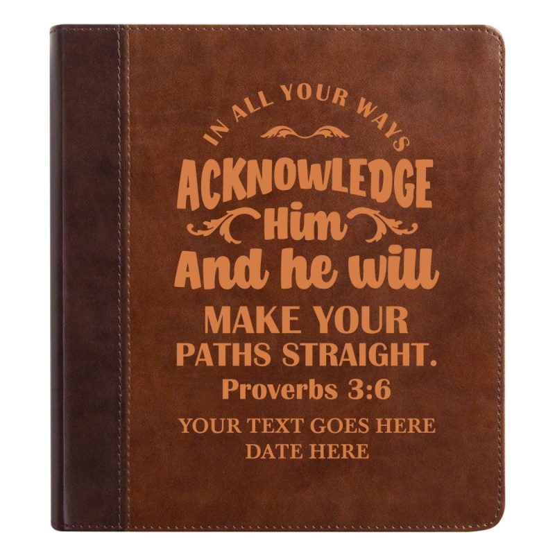 personalized esv double column faux leather classic study bible custom with full cover proverbs 36 verse for good and name gift for christian religious celebrat 370164