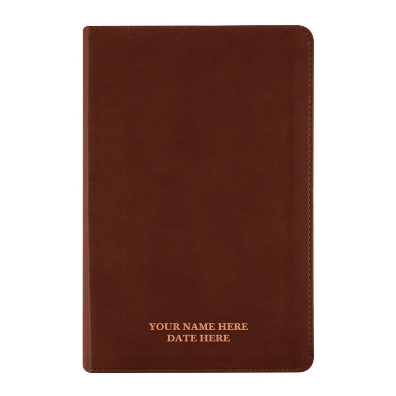 personalized esv student study holy bible with custom name in light brown christian english standard version bible gift for religious celebrations shepherds she 362501