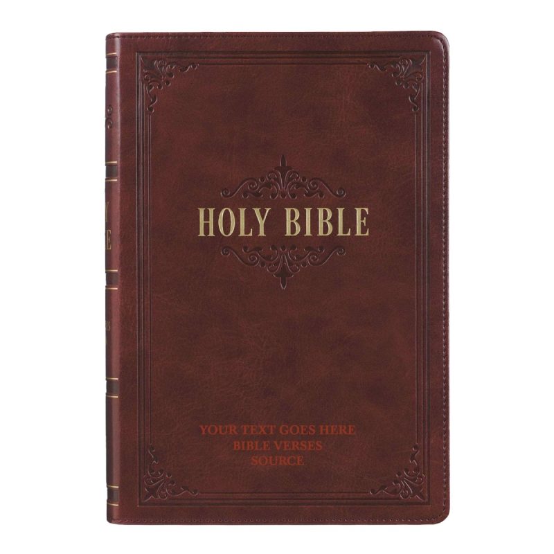 personalized kjv holy bible faux leather large bible with index tabs giant print king james version bible custom with name date or text gift for christian relig 270972