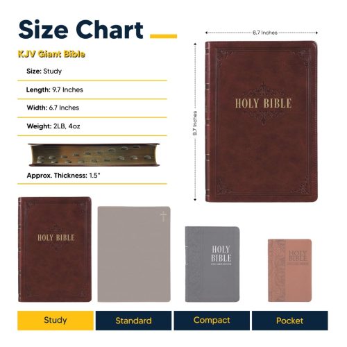 personalized kjv holy bible faux leather large bible with index tabs giant print king james version bible custom with name date or text gift for christian relig 947425