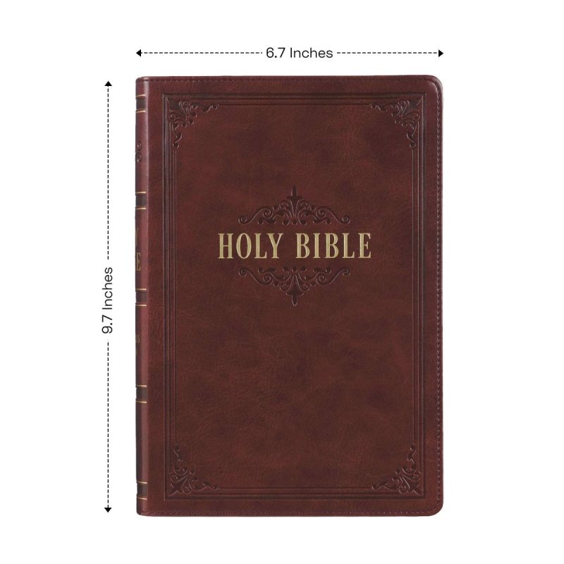 personalized kjv holy bible faux leather large bible with index tabs giant print king james version bible custom with name date or text gift for christian relig 994804