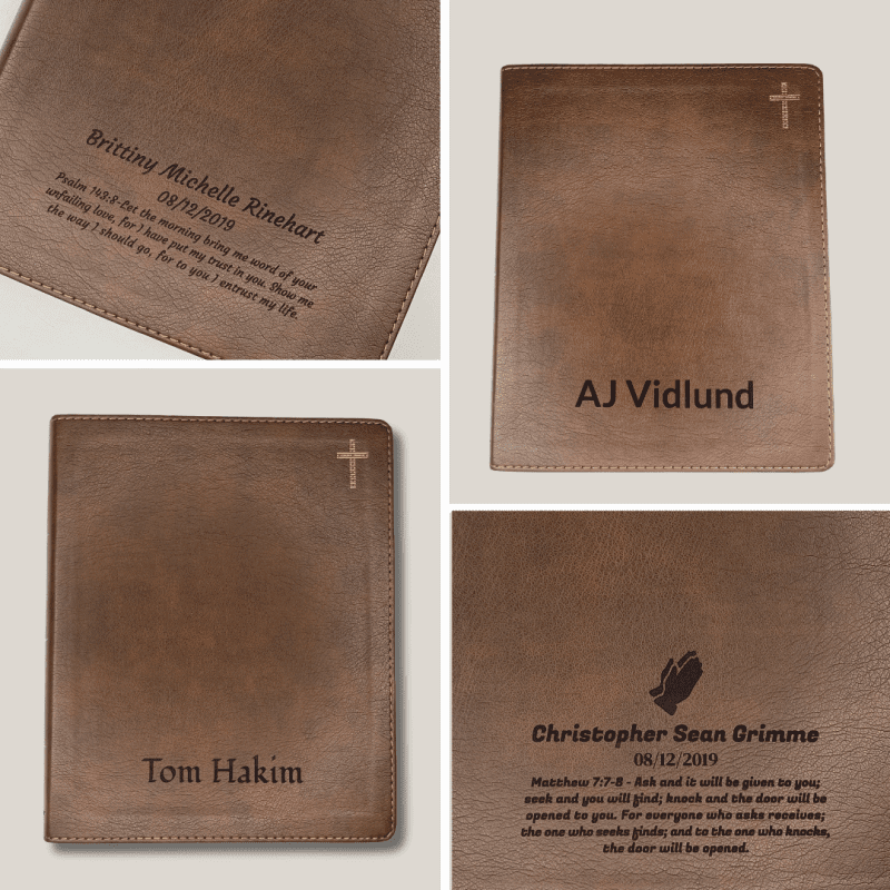 personalized niv notetaking bible faux leather cover lined margins for notes personal prayer medium print custom family name engraved gift for christian religio 929313