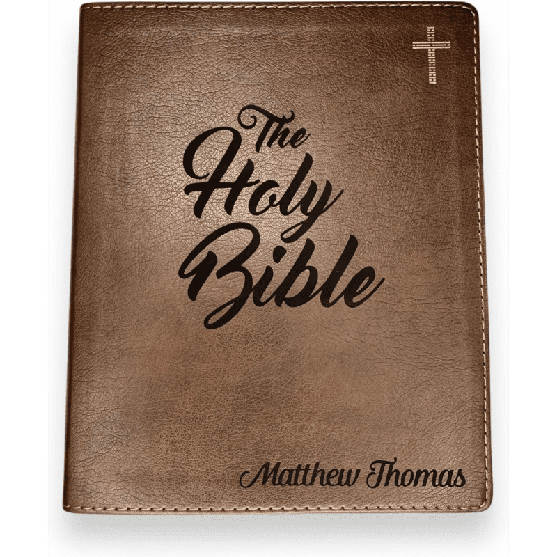 personalized niv notetaking bible faux leather lay flat cover lined margins for notes personal prayer medium print full cover custom engraved gift for religious 745749