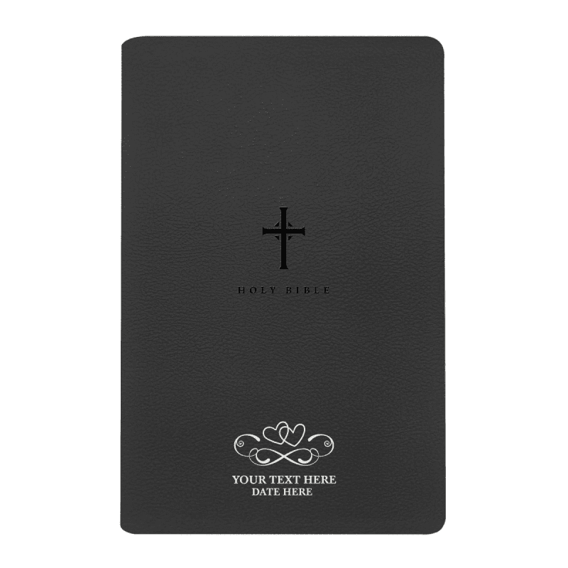 personalized nlt bible thinline faux leather holy bible for wedding ceremony christian faith vows gift with custom name in silver large print custom groom bride 593681